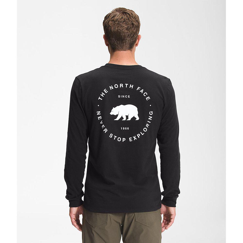 The North Face Long Sleeve Bear Nse Ανδρικα Μπλούζα Με Μακρύ Μανίκι - Μαυρα (SWEO30174)